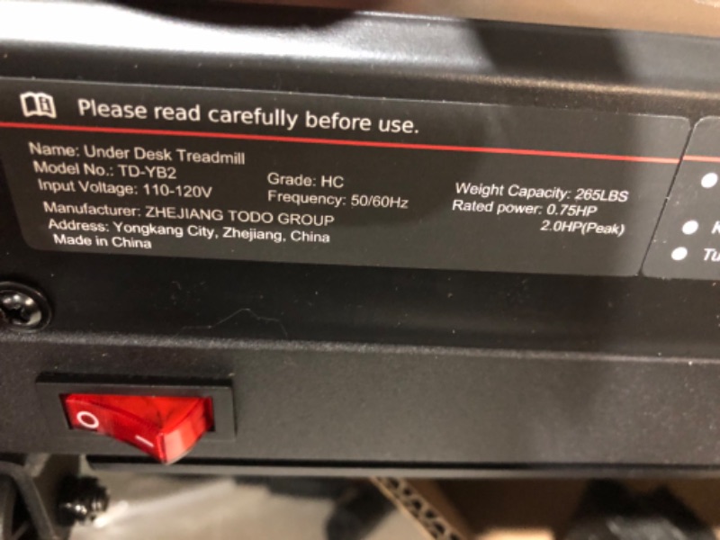 Photo 4 of ***NOT FUNCTIONAL - MISSING REMOTE - SEE COMMENTS***
Walking Pad, Under Desk Treadmill for Home Office, DAEYEGIM 2 in 1 Portable Walking Treadmill with Remote Control, Walking Jogging Machine in LED Display