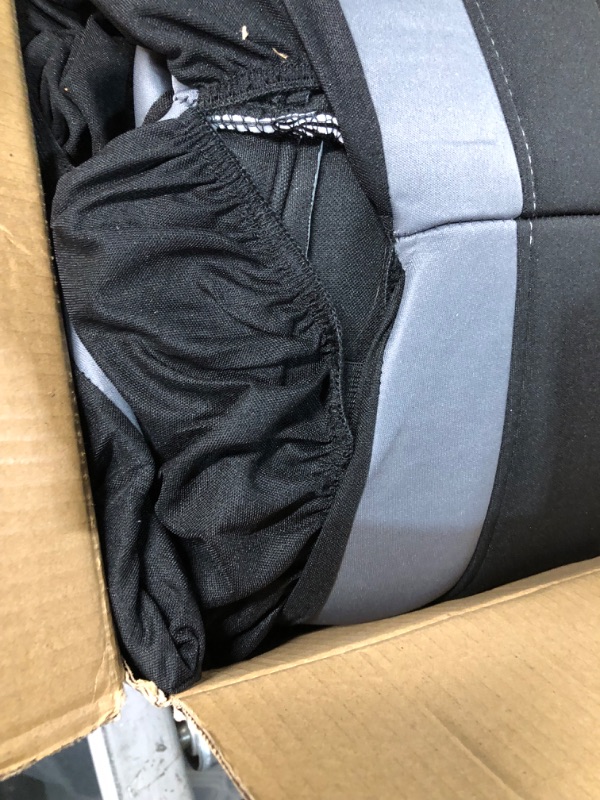 Photo 1 of VALIHO Premium Poly Car Seat Covers Full Set with 50% Thicker Filler, Waterproof Car Seat Cover with Separate Headrest Covers,(Grey)