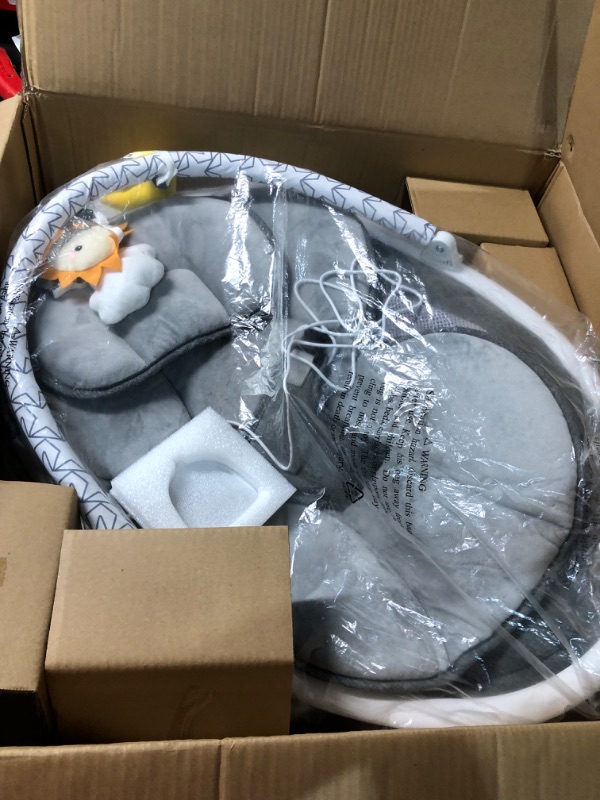 Photo 1 of Baby Swings for Infants, Bluetooth Baby Bouncer with Built-in Lullabies and Timer Function, 5 Swing Options Baby Chair 