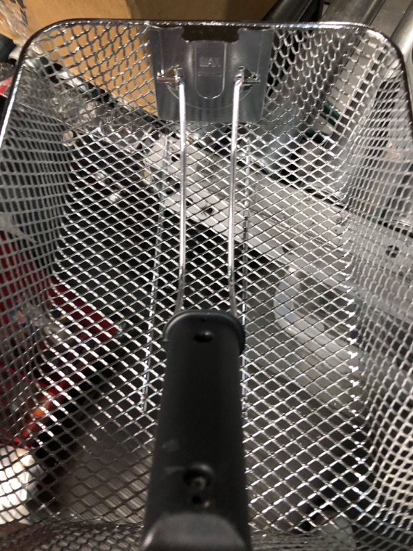 Photo 1 of ***PARTS ONLY NON REFUNDABLE***
T-fal Deep Fryer with Basket, Stainless Steel, Easy to Clean Deep Fryer, Oil Filtration, 2.6-Pound, Silver, Model FR8000 Clean oil filtration system