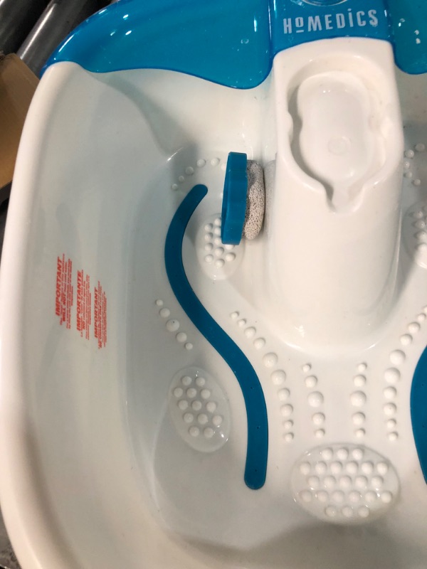 Photo 3 of **ITEM DIRTY**HoMedics Bubble Mate Foot Spa, Toe Touch Controlled Foot Bath with Invigorating Bubbles and Splash Proof,