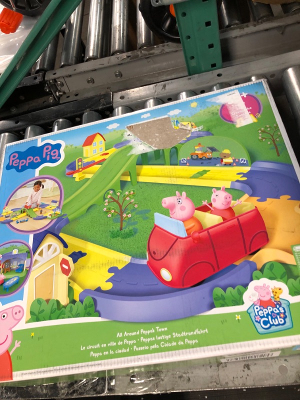 Photo 3 of *MISSING PARTS* Peppa Pig All Around Peppa’s Town Playset with Car Track