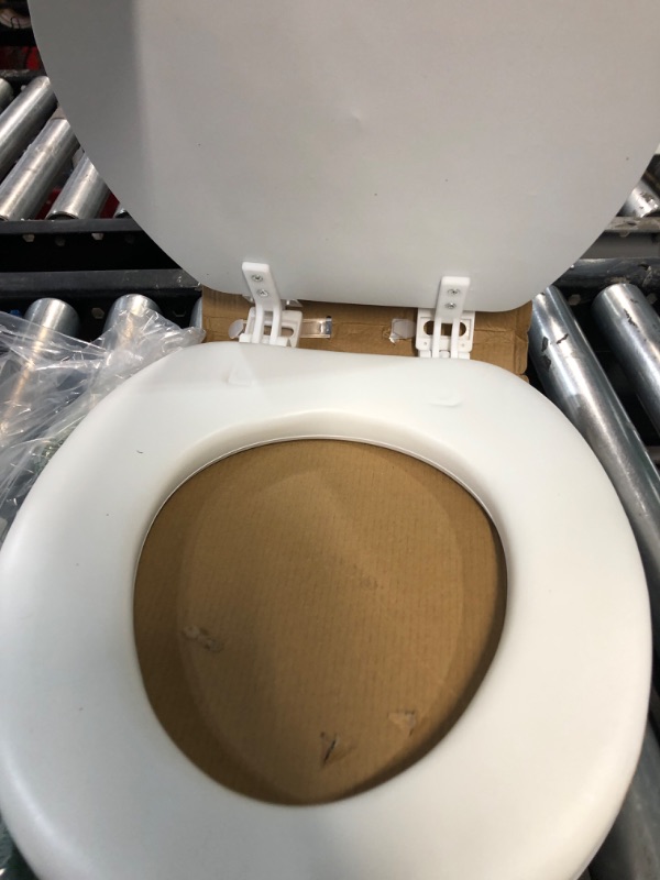 Photo 3 of **COVER IS BENT**  Soft Padded Toilet Seat - Embroidered (styles may vary) White