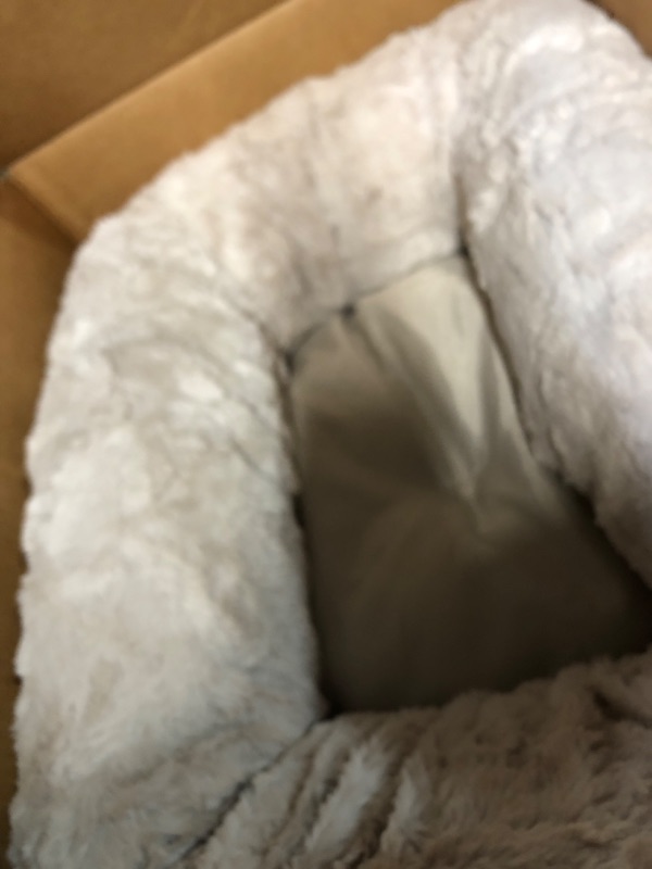 Photo 3 of **STOCK IMAGE IS A REFERENCE ONLY**   Cat and Dog Bed in Shag and Lux Fur, UNKNOWN SIZE- WHITE 