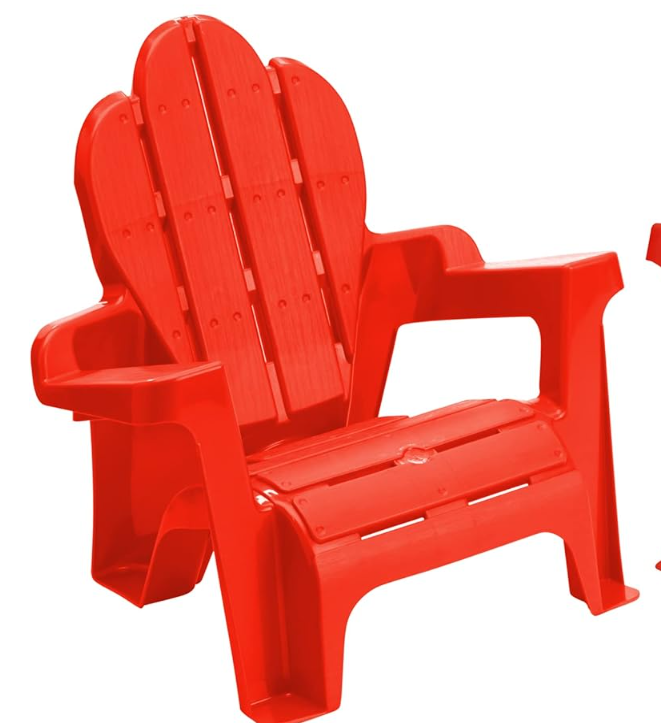 Photo 1 of American Plastic Toys Kidsâ€™ Adirondack (Pack of 1), red