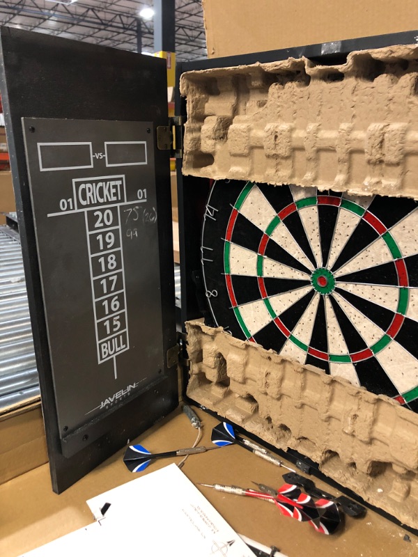 Photo 3 of **SEE NOTES**  EastPoint Sports Bristle Dartboard and Cabinet Sets- Features Easy Assembly - Complete with All Accessories Belmont Dartboard with Cabinet