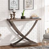 Photo 1 of Wood Console Table, 35 inch Industrial Entryway Table Narrow Sofa Table