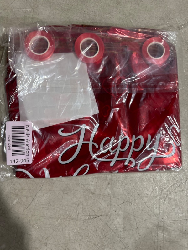 Photo 2 of Valentine's Day Party Pack | 30pc Red Heart Foil Balloons | 18in 'Happy Valentine's Day' Decorative Balloons for Romantic Celebrations