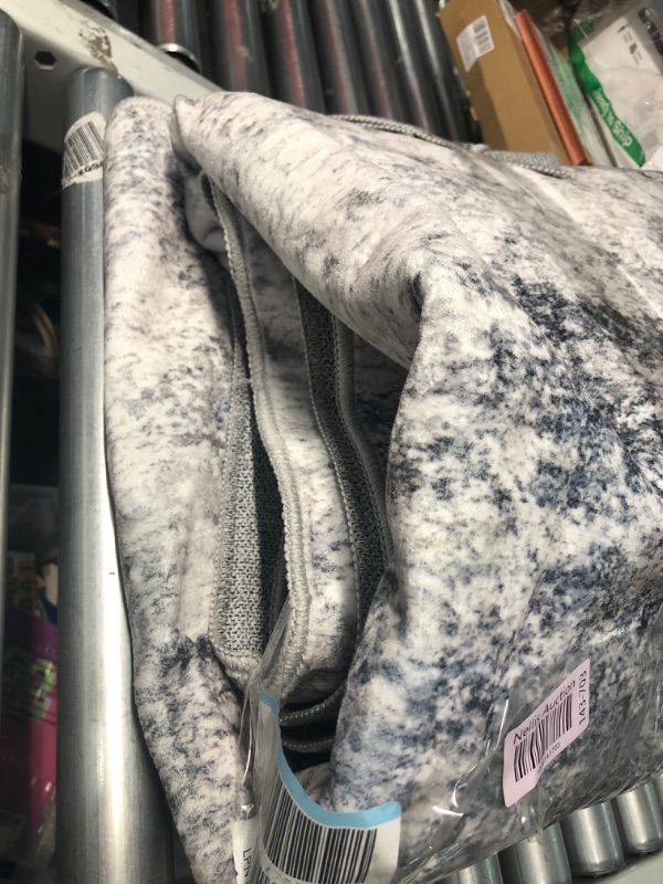 Photo 1 of Living Room Area Rugs - 8x10 Abstract Large Soft Indoor Washable Rug Neutral Modern Low Pile Carpet for Bedroom Dining Room Farmhouse Home Office - Grey Blue 8' x 10' Grey Blue