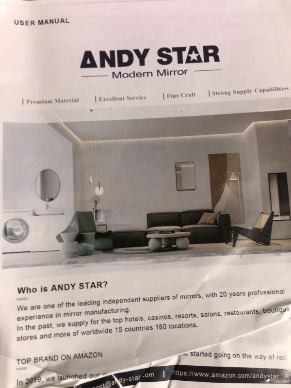 Photo 3 of (see all images) ANDY STAR Chrome Mirror for Bathroom, 22"x30"Metal Frame