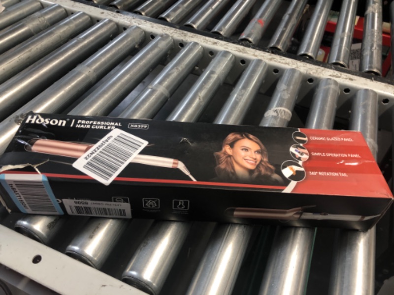 Photo 2 of Hoson 2 Inch Curling Iron Large Barrel, Long Barrel Curling Wand Dual Voltage, Ceramic Tourmaline Coating with LCD Display, Glove Include