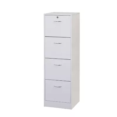 Photo 1 of **LOOKS NEW, UNKNOWN IF MISSING PARTS AND HARDWARE** Drawer Vertical File Cabinet with Lock, Metal Vertical Filing Cabinet for Home Office, 18" Deep File Cabinets for Hanging Legal/Letter Size Folders, Assembly Required (White)