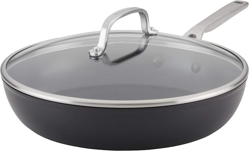 Photo 1 of 
KitchenAid Hard Anodized Induction Nonstick Fry Pan/Skillet with Lid, 12.25 Inch, Matte Black