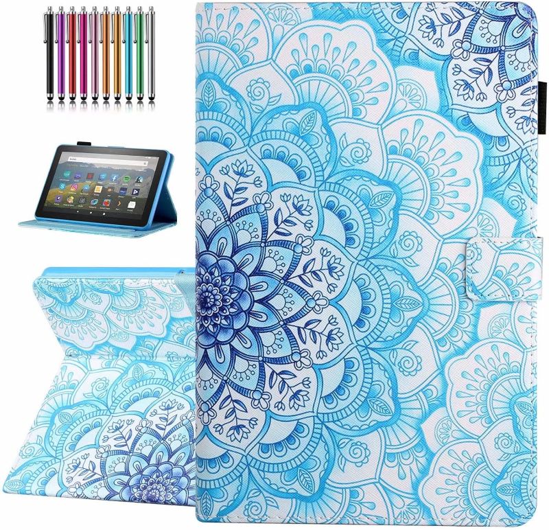 Photo 1 of Amazon Fire HD 10 & 10 Plus Case (Only Compatible with 11th Generation, 2021 Release), NOT fit New 2023 Release 13th Gen, Premium PU Leather Stand Cover with Smart Auto Wake/Sleep, Mandala 09 Mandala