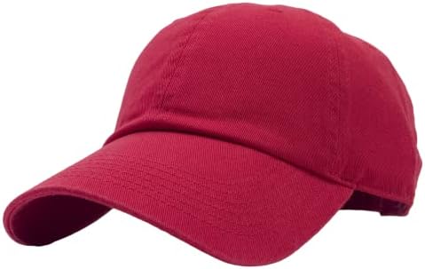 Photo 2 of Utmost Unisex Classic Low Profile Cotton Baseball Cap Plain Blank Camoflauge Soft Unconstructed Adjustable Size Dad Hat BLACK AND RED