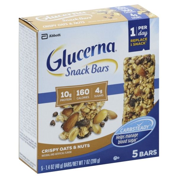 Photo 1 of **READ NOTES**
Glucerna Snack Bars, 5 Ct, Crispy Oats & Nuts | CVS 4 PACK
