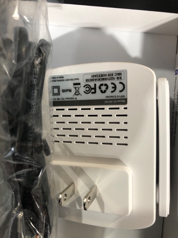 Photo 1 of AX1800 WiFi 6 Extender WiFi Booster - Gigabit Port WiFi Range Extender 1800Mbps Dual Band 5GHz 2.4GHz WiFi Repeater, WiFi Extender Signal Booster for Home, 5 Modes, up to 64 Devices, WPS Setup