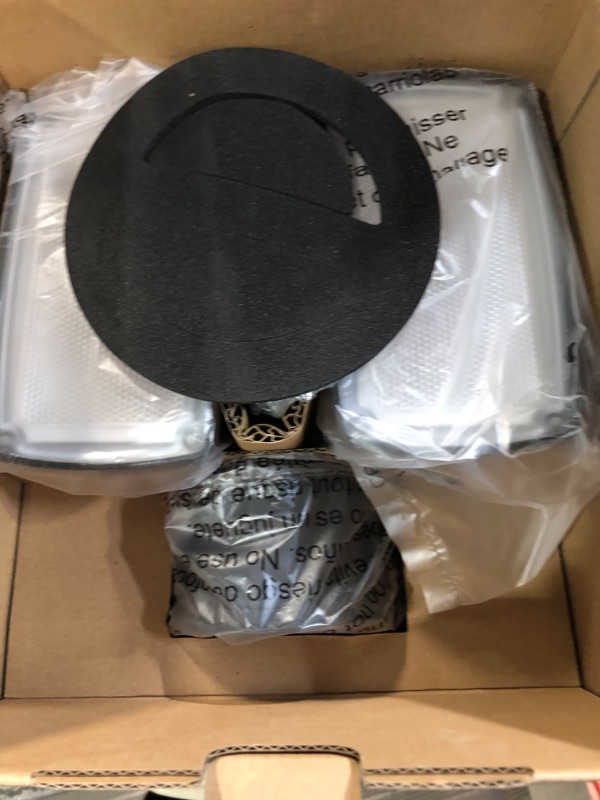 Photo 1 of UME Smart WiFi LED Security Light Motion Sensor Outdoor, Work with Alexa/Google/SmartThings, 3000LM,2700-6500K,Waterproof,Dusk to Dawn Flood Light with APP Control Perfect for Yard,Exterio(Black) Black Aldi