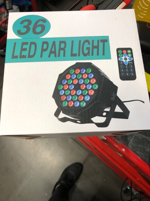 Photo 1 of  Stage Par Lights U`King RGB 36 LED Battery Powered Par Wireless Uplights with DMX and Remote Control Uplighting Light for DJ Disco Events Wedding Birthday Party Indoor Live Show Bar 36 Led-1 Pack