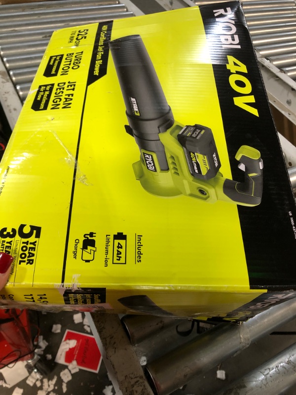 Photo 2 of **PARTS ONLY/SALE FINAL**
**NON-REFUNDABLE** // **SALE FINAL**  
(READ FULL POST) RYOBI 110 MPH 525 CFM 40-Volt Lithium-Ion Cordless Variable-Speed Jet Fan Bare Tool Leaf Blower, Battery and Charger Not Included