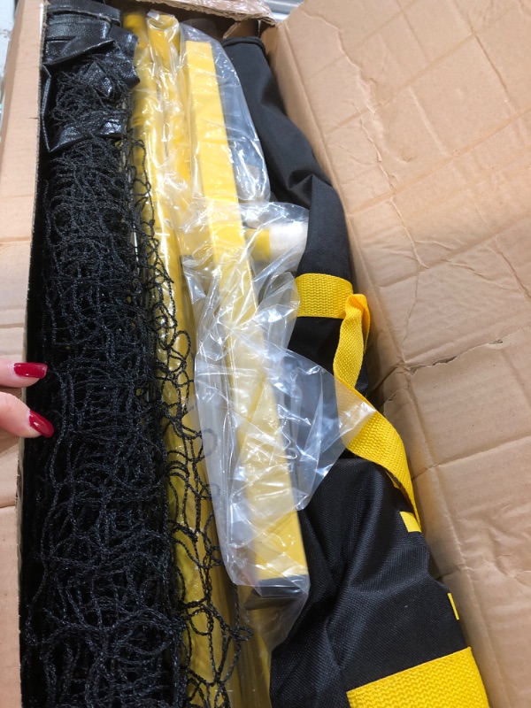 Photo 4 of ***USED***A11N Portable Pickleball Net System, \ Net with Carrying Bag Yellow&Black