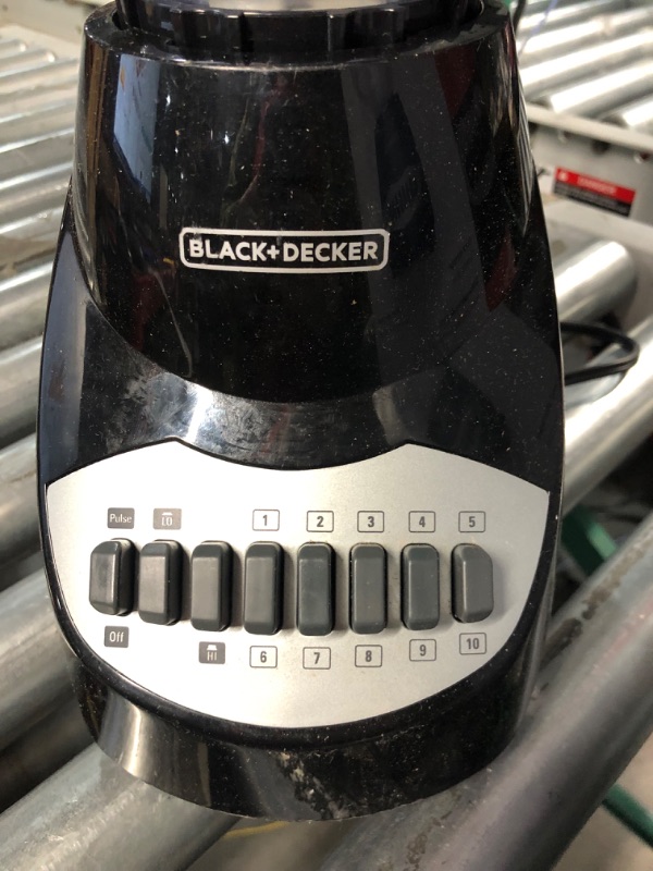 Photo 2 of **VERY SCRATCHED** BLACK+DECKER Crush Master 10-Speed Blender, Black, BL2010BP