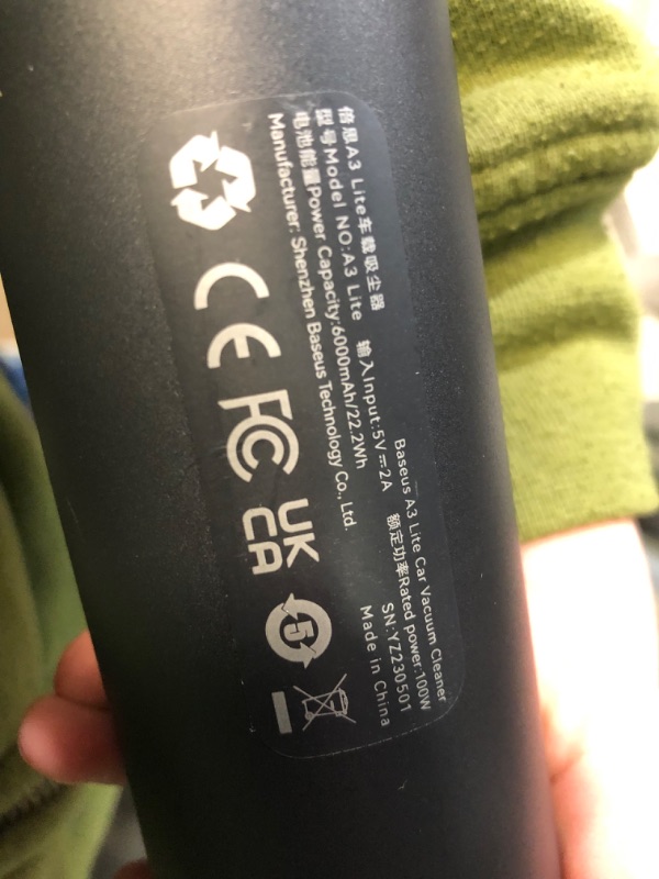 Photo 1 of Car Vacuum Cleaner, Baseus 12000PA Handheld Vacuum with USB C Fast Charging, Car Vacuum Cordless Rechargeable with Single Touch Empty, Mini Air Blower Inflator Pump Dust Buster 