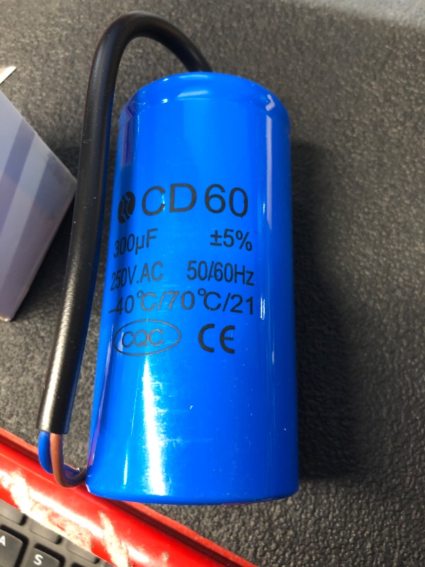 Photo 2 of CD60 Run Capacitor with Wire 250V AC 400uF 50/60Hz for Motor Start Motor Air Compressor