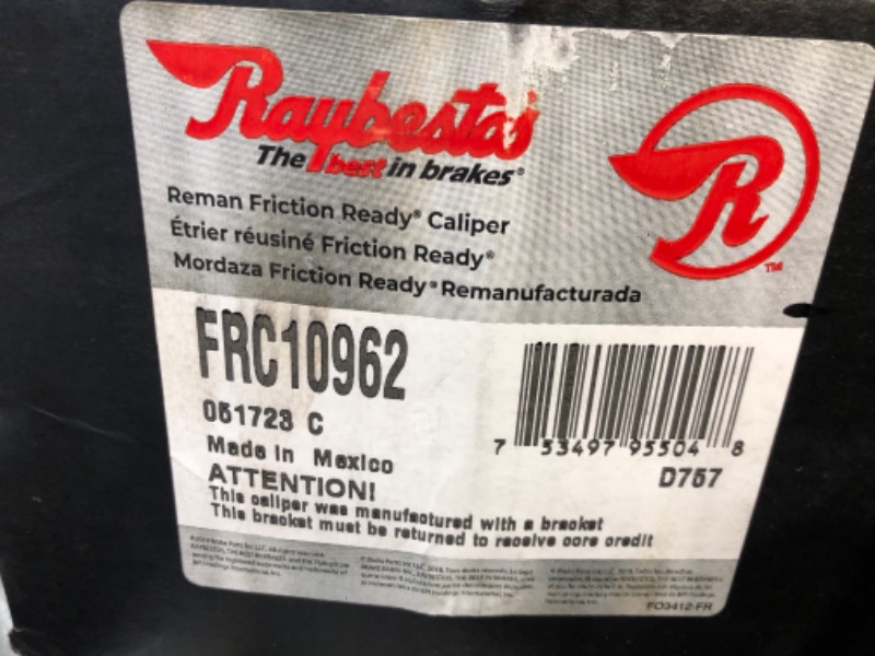 Photo 3 of Raybestos R-Line Replacement Remanufactured Rear Disc Brake Caliper for Select Ford Excursion/F250/F350 Super Duty Model Years (FRC10962) (Renewed)