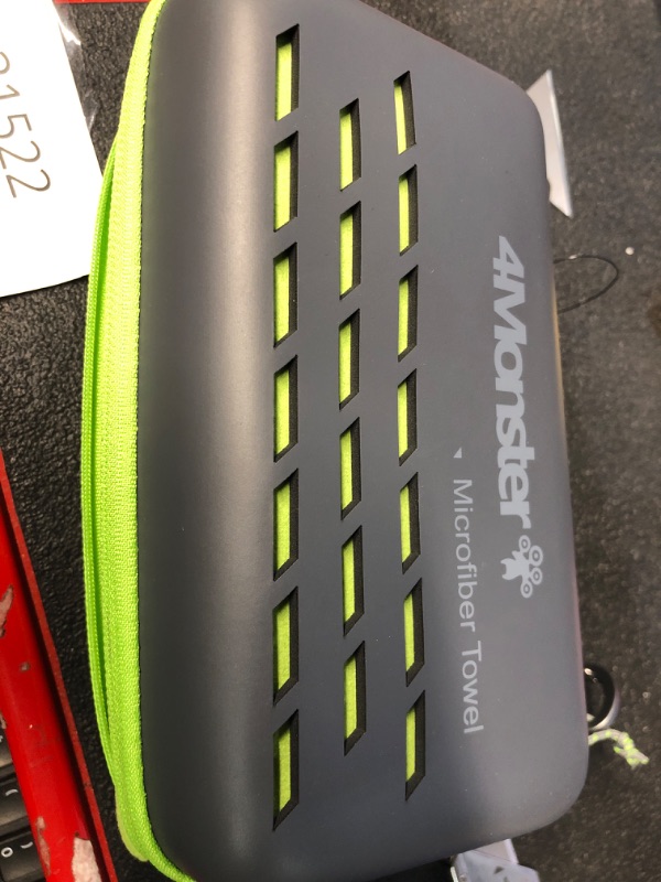 Photo 1 of 4Monster Camping Towels Super Absorbent, Fast Drying Microfiber Travel Towel, Quick Dry Ultra Soft Compact Gym Towel20.00" x 12.00" Green