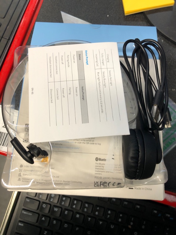 Photo 1 of Bluetooth Headset, TECKNET Wireless On Ear Headphones with Noise Cancelling Microphone for Trucker, Hand Free Wireless Headset with Mute 