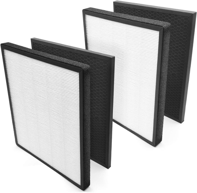 Photo 1 of **one black filter missing** LEVOIT LV-PUR131 Air Purifier Replacement Filter, Hepa and Activated Carbon Filters Set, LV-PUR131-RF, 2 Pack