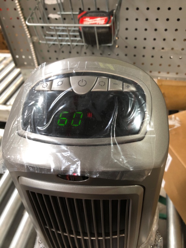 Photo 1 of Lasko 1500W Digital Ceramic Space Heater with Remote, 755320, Silver