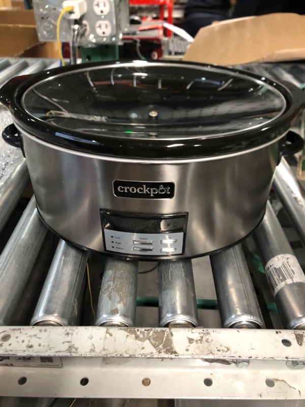 Photo 3 of ***MISSING COOKBOOK AND MANUAL**TESTED TURNS ON AND BEGINS TO HEAT.***
Crockpot 8 Quart Slow Cooker with Auto Warm Setting and Cookbook, Black Stainless Steel