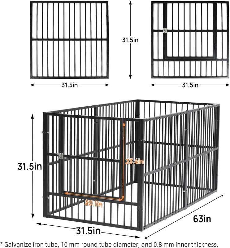 Photo 4 of (READ FULL POST) RYPetmia Dog Playpen 31.5" Height Puppy Pen,Heavy Duty 31"- 63" Inch Extendable, Safe and Sturdy Dog pens