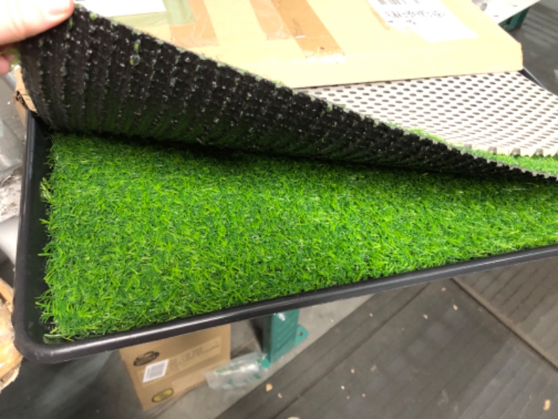 Photo 3 of  Grass Pad with Tray Arificial Grass Patch for Dogs 