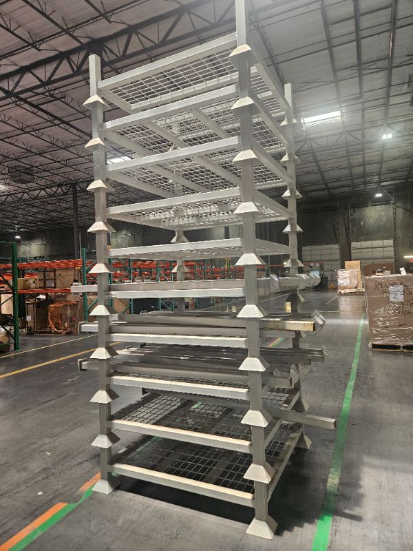 Photo 3 of **NON REFUNDABLE** TRUCK/TRAILER P/U ONLY***USED**PORTABLE STACK RACKS, GRAY, 48 X 48 X 60, WEIGHT CAPACITY 4,000LBS **SET OF 10***