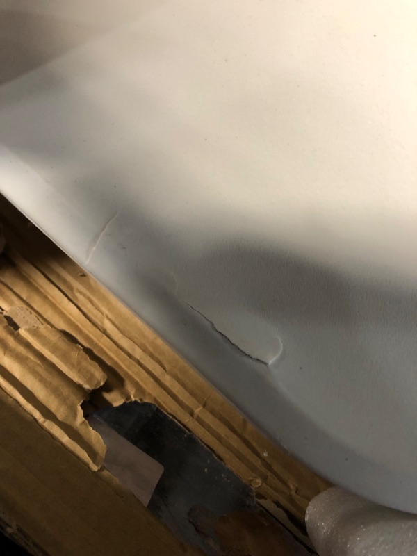 Photo 1 of ***USED - MAJOR DAMAGE - BROKEN IN MULTIPLE PLACES - SEE PICTURES***
SKOK 330lbs Folding Picnic Table 8 Foot, 8FT Long Plastic Picnic Table Portable with Carry Handle, White Tailgating Utility Commercial Craft Table with Heavy Duty Frame for Party & Event