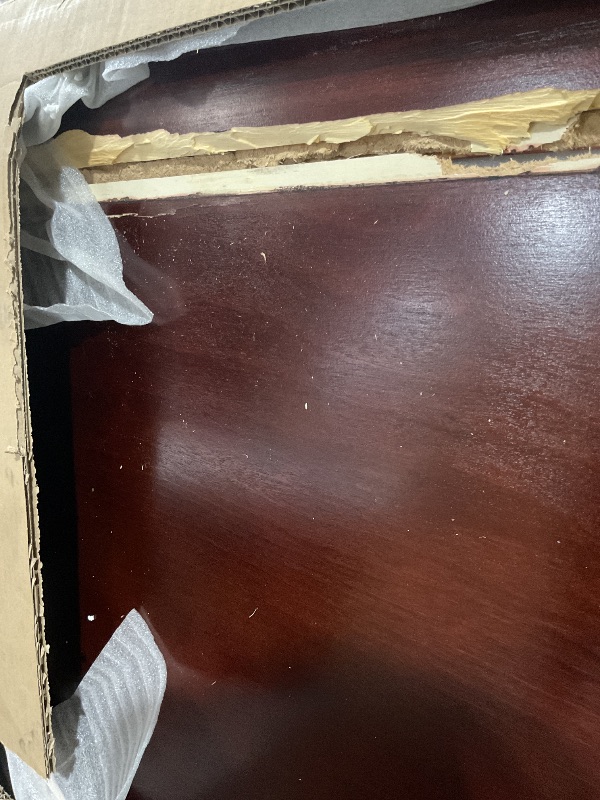 Photo 1 of (Damaged )(incomplete)(parts only)Furniture of America Arabella Traditional Wood Queen Bed Frame with Headboard and Footboard, Elegant Sleigh Design