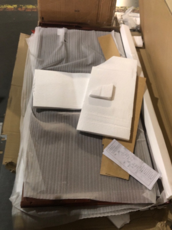 Photo 1 of (Damaged )(incomplete)(parts only)Furniture of America Arabella Traditional Wood Queen Bed Frame with Headboard and Footboard, Elegant Sleigh Design