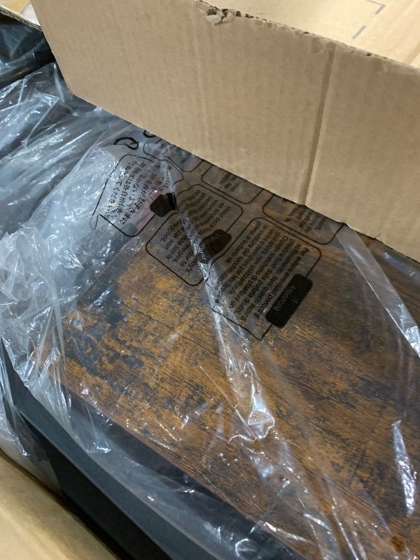 Photo 1 of Tatub Rolling Bedside Table, Couch Side Table with Wheels, Storage, Charging Station, Small Laptop Desk for Living Room Bedroom, Rustic Brown