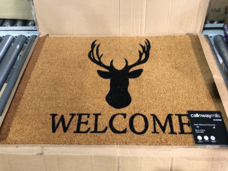 Photo 2 of (READ FULL POST) Calloway Mills Deer Welcome Outdoor Doormat 2' x 3'