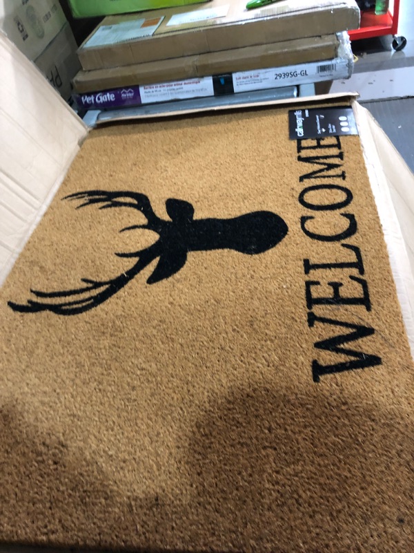 Photo 3 of (READ FULL POST) Calloway Mills Deer Welcome Outdoor Doormat 2' x 3'