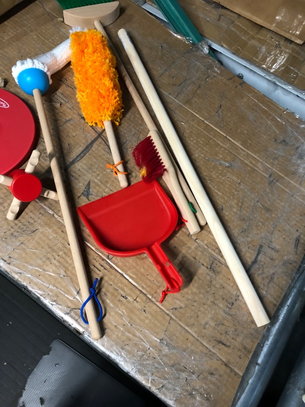 Photo 3 of Melissa & Doug Let's Play House Dust! Sweep! Mop! 6 Piece Pretend Play Set - Toddler Toy Cleaning Set, Pretend Home Cleaning Play Set, Kids Broom And Mop Set For Ages 3+