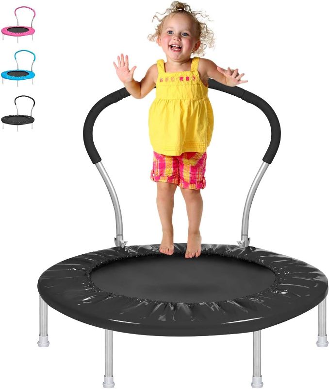 Photo 1 of *FOR PARTS ONLY* NON FUNCTIONAL
36Inch Kids Trampoline for Toddlers with Handle, Indoor Mini Trampoline for Kids, Small Rebounder Trampoline, Adult Fitness Trampoline for Indoor and Outdoor Use
