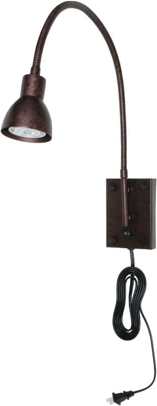 Photo 1 of *READ NOTES*
Cal Lighting BO-119-RU 120V44 3W44 4000K LED Gooseneck Sconce with No Shades44 Rust Finish