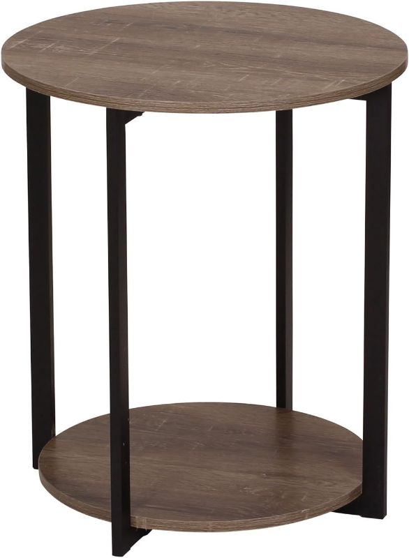 Photo 1 of *READ NOTES*
Household Essentials Wooden Side End Table with Storage Shelf | Ashwood
