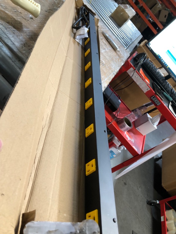 Photo 1 of 24 Outlet Long Power Strip, ETL Certified Heavy Duty Metal Power Strip with 10 ft Long Extension