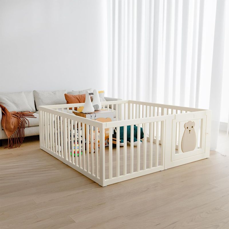 Photo 1 of BanaSuper Baby Playpen 63" x 63" 8 Panels Baby Playard for Kids Activity Center