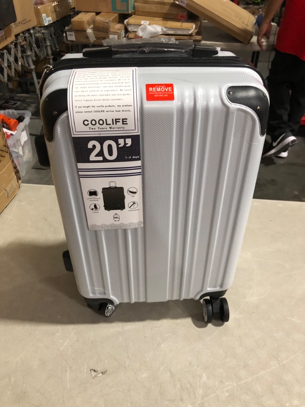 Photo 2 of ***USED***
Coolife Luggage Expandable(only 20") Suitcase PC+ABS Spinner